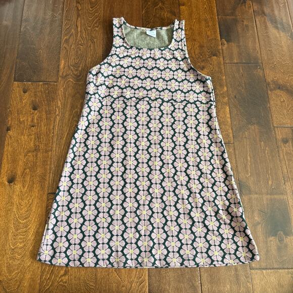 Zara Girls Dress 13 / 14 XL Pink Green Floral A Line Sleeveless - Picture 1 of 5